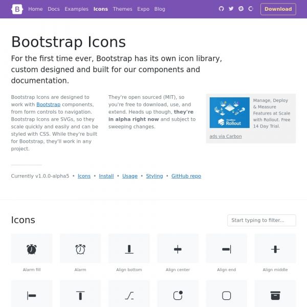 Icons.getbootstrap.com - reviews about sites and companies - Sites-Reviews