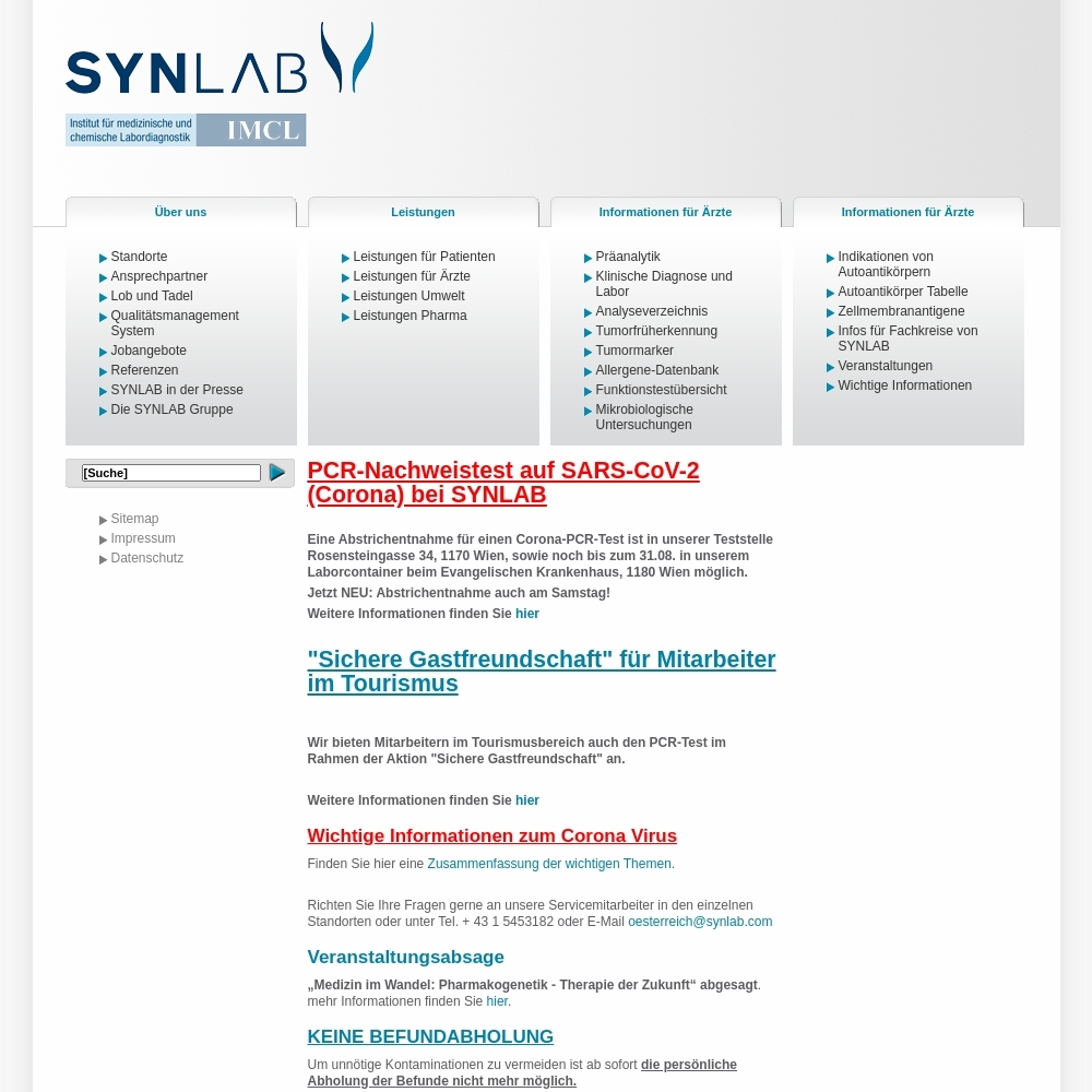 Synlab.at - Reviews About Sites And Companies - Sites-Reviews