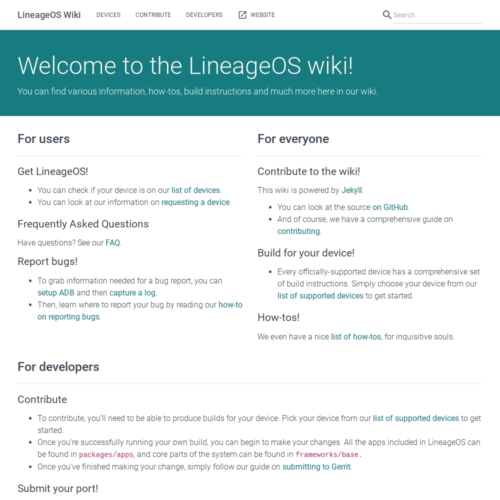 Wiki.lineageos.org - отзывы о сайте или компании - Sites-Reviews