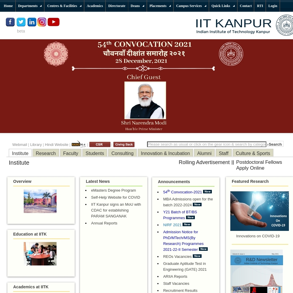 Iitk.ac.in - Reviews About Sites And Companies - Sites-Reviews